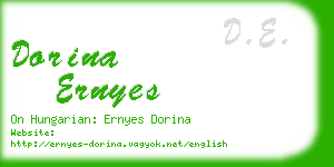 dorina ernyes business card